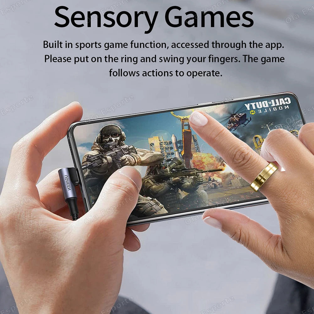 Wasserdichter Smart Ring mit Herzfrequenz und Blutdruck Sensor