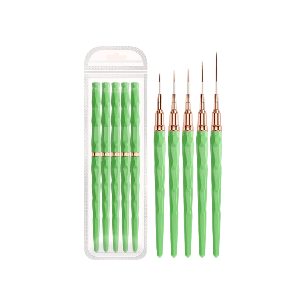5-teiliges Liner Pinsel Set für präzise Nageldesigns und Acryl Nail Art