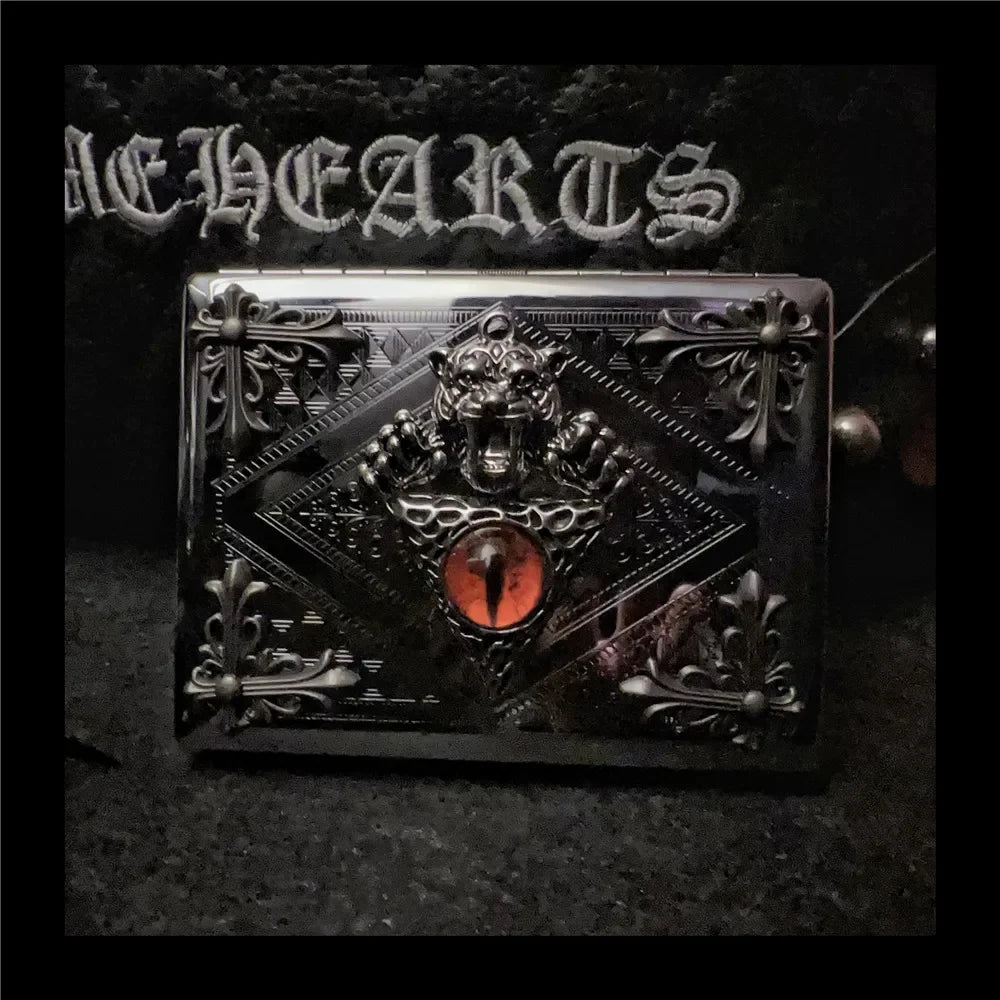 Robustes Metall Zigarettenetui für 20 Zigaretten mit Spiegeltechnik