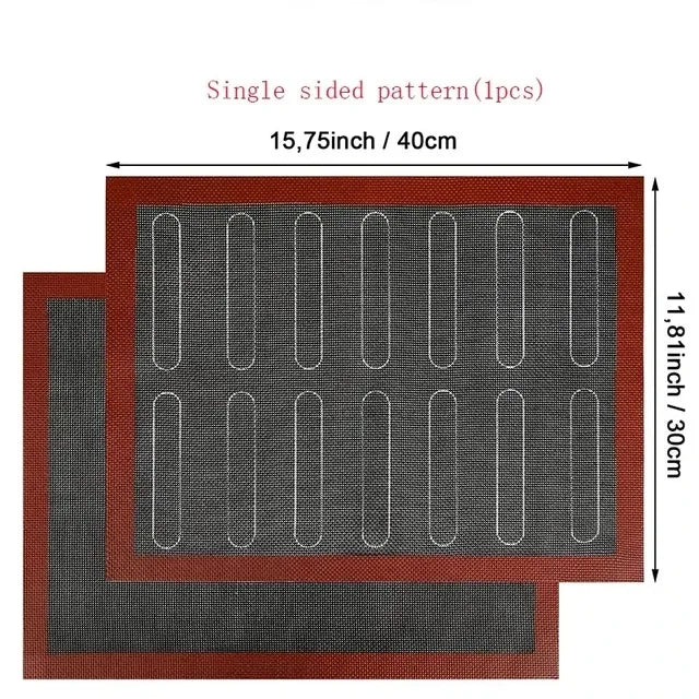Auslaufsichere Silikon Backmatte mit Antihaftbeschichtung für Küche