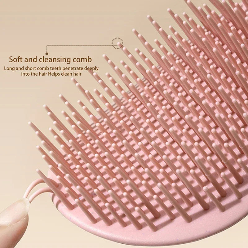 Kopfhaut Massagekamm mit langem Griff für entspannende Reinigung & Pflege
