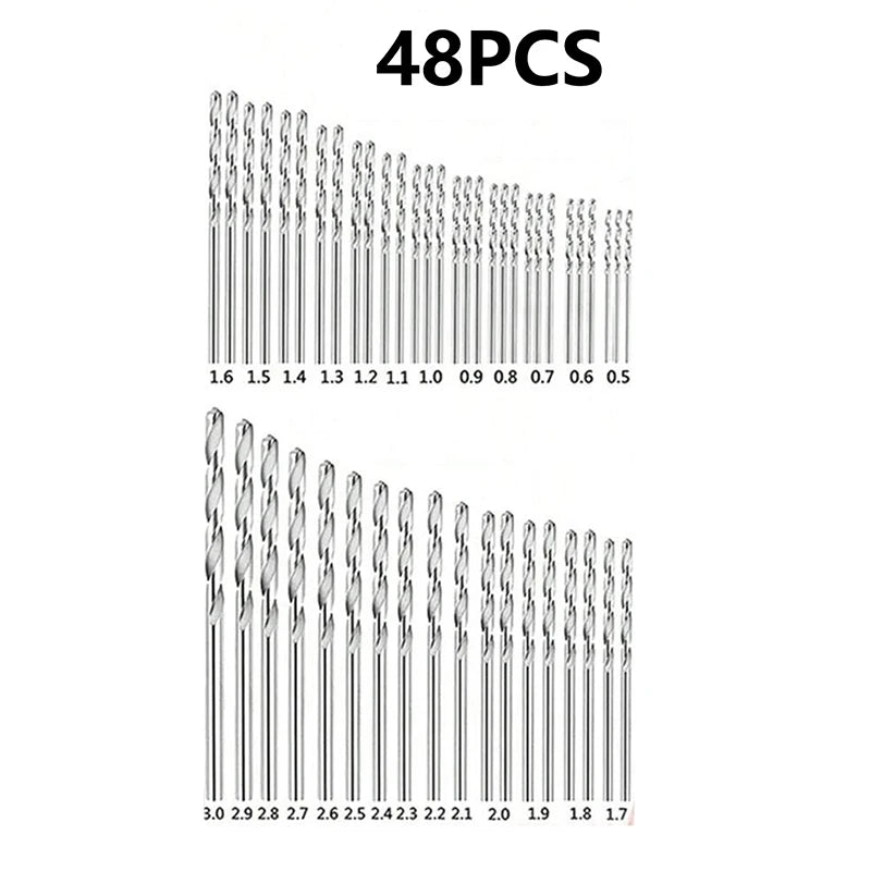 49tlg. Mini Präzisions Handbohrer Set 0,2-3,4mm für Handwerk Holz Schmuck