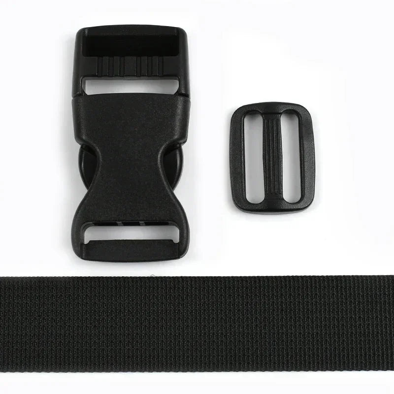 Nylon Gurtband Set 20/25mm Kunststoff Seitenverschluss Tri-Glide Schnallen DIY