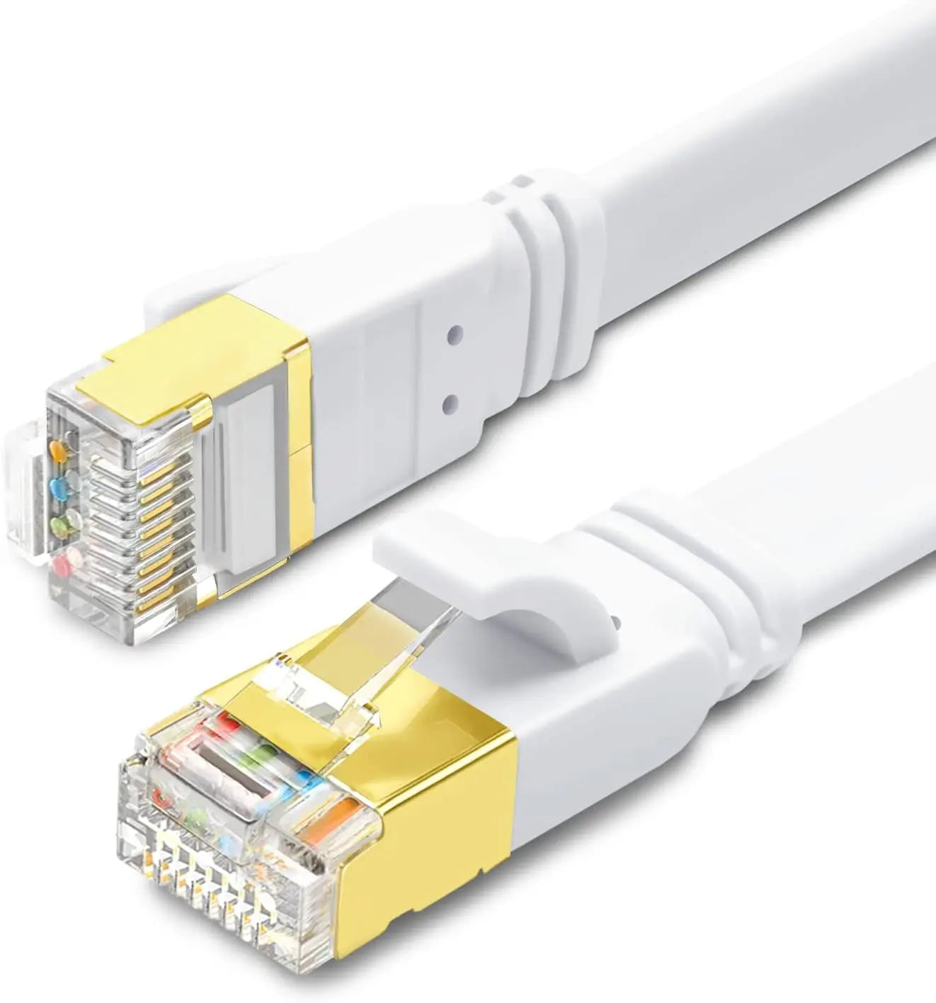 Flaches geschirmtes Cat7 Ethernet LAN Netzwerkkabel RJ45 in 1-30m Länge
