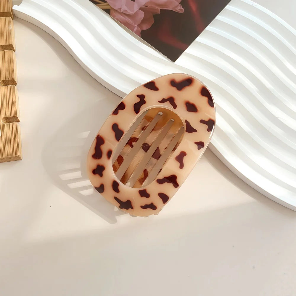 Stylische Haarklammer Leopardenmuster matt für einfachen Halt