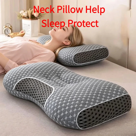 Graues Nackenkissen mit Polyesterfüllung für ergonomische Nackenstütze - Yabubest - Home & More