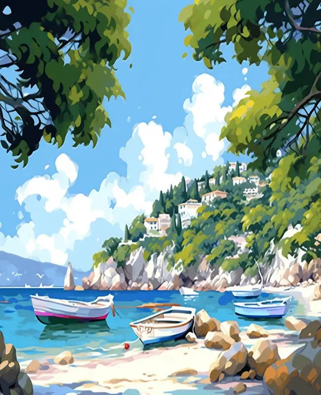 Malen nach Zahlen Set für Erwachsene Landschaft Leinwand Kunst 40x50 bis 60x75 cm