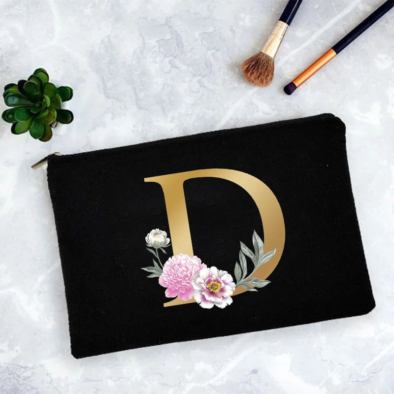 Florale Kosmetiktasche mit Reißverschluss für Damen und Brautjungfern