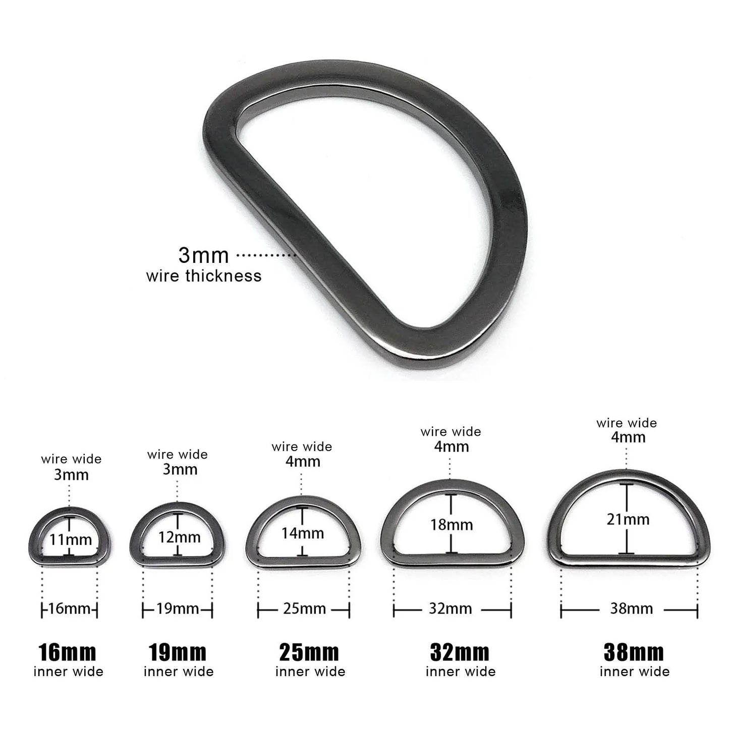 5 Stück Metall Schnallen Set O D Ring Verschluss für Taschen Gürtel Hund