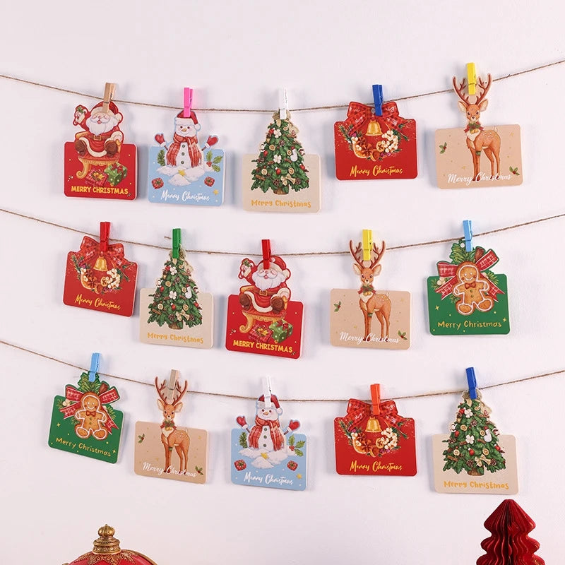 Festliche Faltkarten zum Frohen Weihnachtsfest und Neujahr