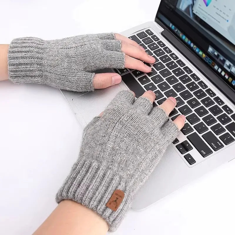 Warme Halb Finger Handschuhe für Herren und Damen zum Radfahren und Büro-Yabubestshop