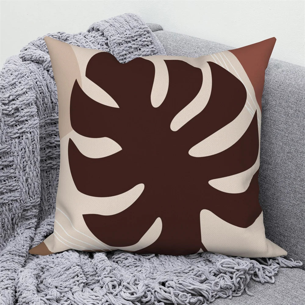 Dekorativer Kissenbezug mit abstrakten Zweigen für Zuhause und Auto