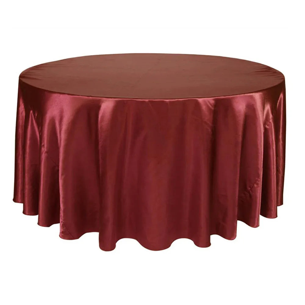 Elegante runde Satin Tischdecke für besondere Anlässe