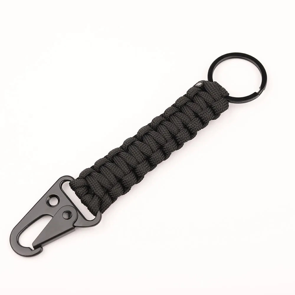 Multifunktionaler Paracord-Schlüsselanhänger mit Karabiner - Flaschenöffner – robust - vielseitig