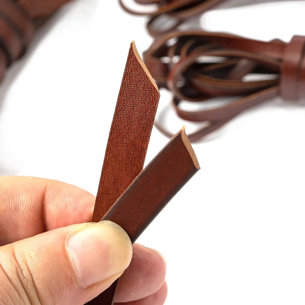 2m flache Lederschnur 3-10mm für Schmuckherstellung und DIY-Armbänder