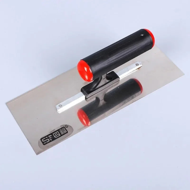 Robuste rostfreie Edelstahl-Putzkelle mit rutschfestem Griff – 25x9 cm