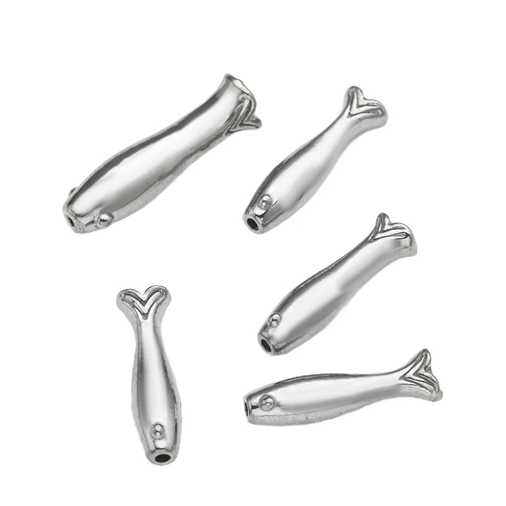 Edelstahl Golden Fish Spacer Perlen 5er Set für Schmuckherstellung