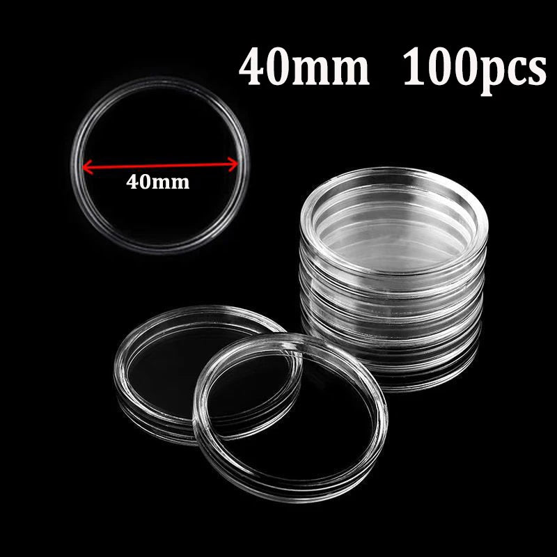 Durchsichtige Kunststoff-Münzkapseln in 21-45mm für sicheren Münzschutz