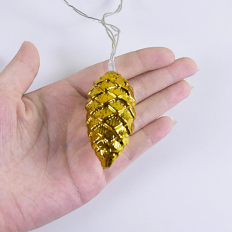 Weihnachtliche Tannenzapfen Lichterkette 1 6 Meter mit 10 LED