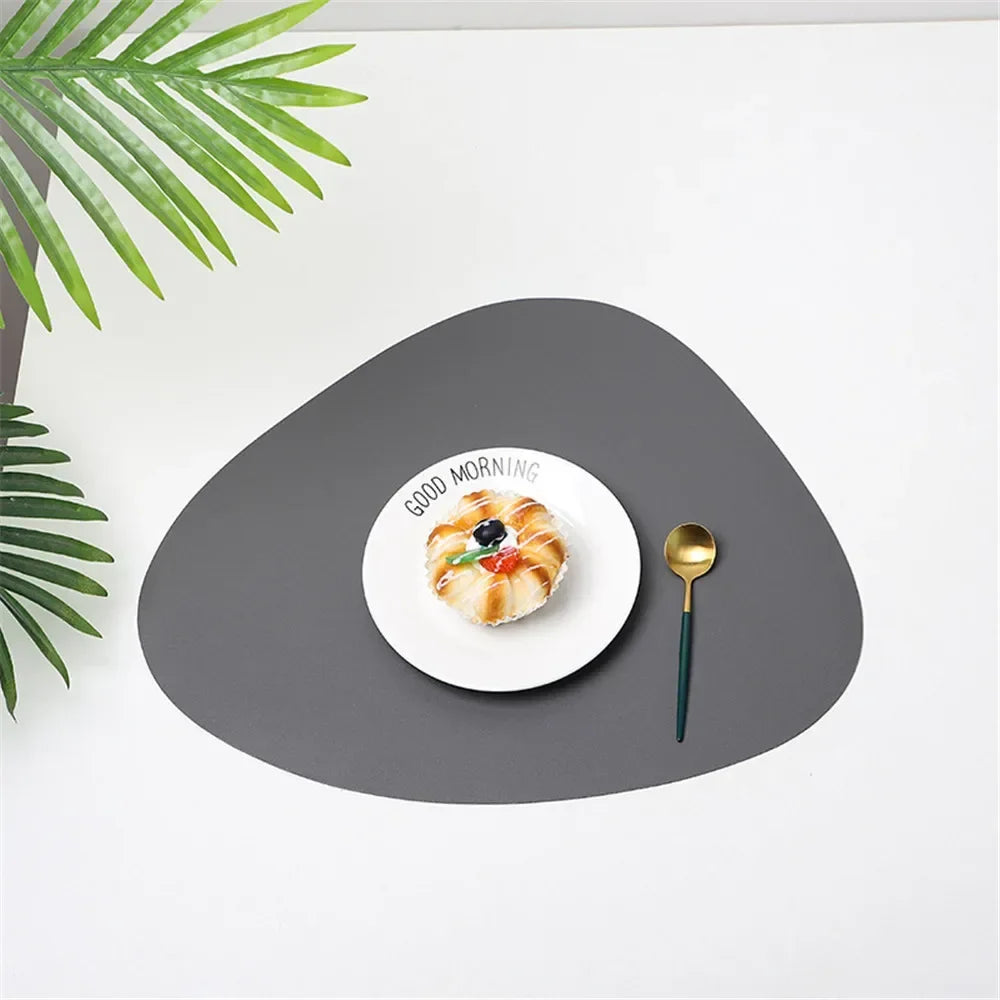 Dreieck Leder Tischset Anti-Rutsch Modern Nordic Design Küche Esstisch