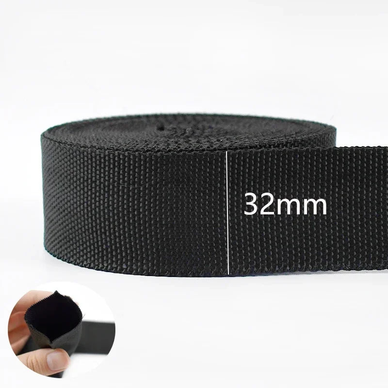 Röhrenförmiges Polyester Gurtband doppellagig 20-50mm für DIY Taschen Rucksäcke 5/10m