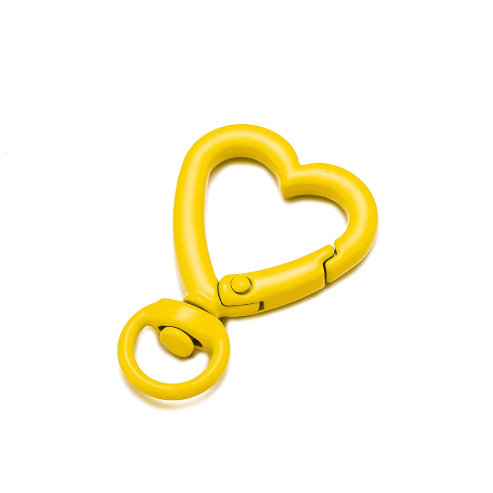 5er Set drehbare Metall-Karabiner mit Herzverschluss für Schmuck DIY