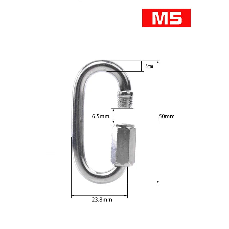 Robuster Oval Karabiner Edelstahl für schnelle sichere Verbindungen