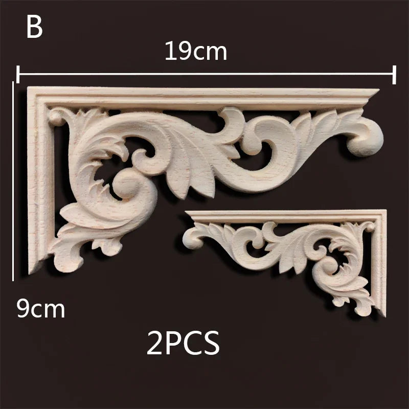 Exklusive Holz Eckverbindung Onlay Applikation für Möbel & Heimdeko