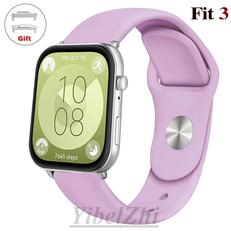 Wasserdichtes Silikonband in diversen Farben – perfekt für Huawei Watch FIT 3 - FIT 2