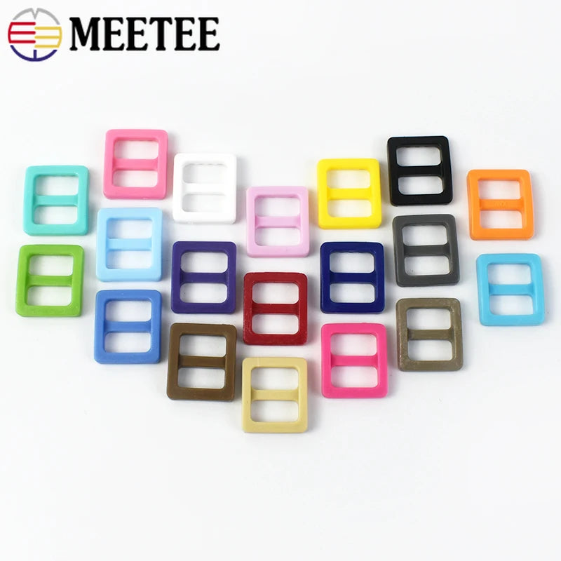 Kunststoff Schnallen Set mit Tri-Glide Ringen für Taschen und Gürtel