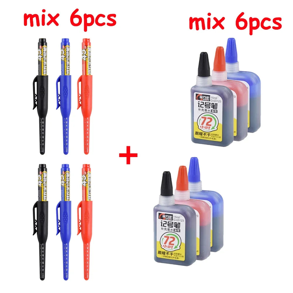 45mm Langspitze Tiefloch Marker – Wasserfester Stift für Holz, Fliesen, Metall