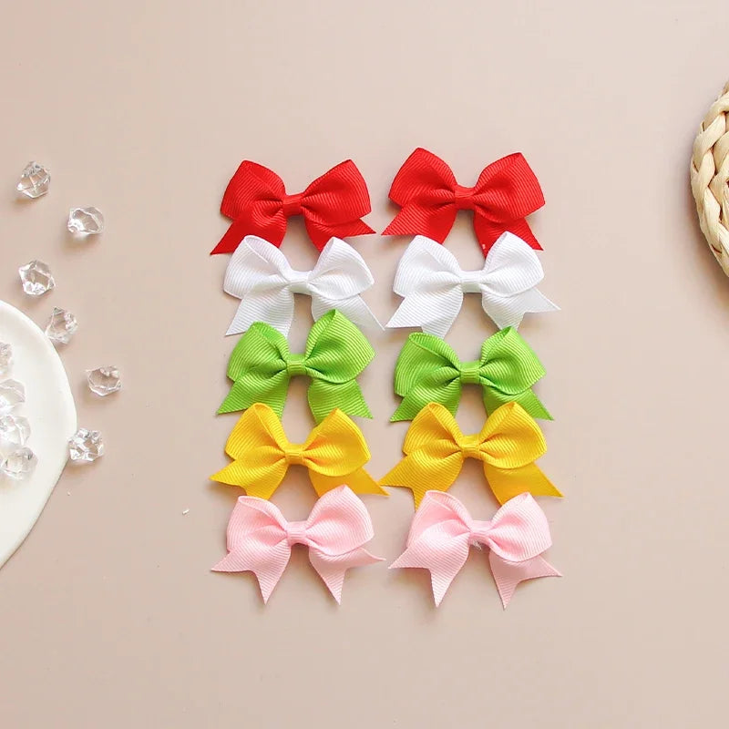 Bunte Haarspangen für Mädchen - Niedliche Schleifen aus Polyester