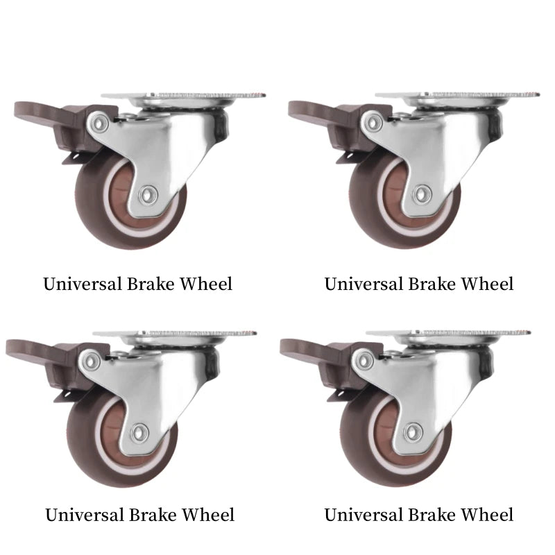 4x Universal Lenkrollen für Möbel, Stühle, Tische – Geräuschlos, Bremse