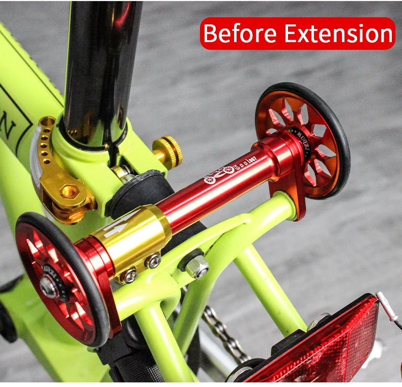 MUQZI Easy Wheels Teleskopverlängerungsstange für Brompton Faltrad-Yabubest - Home & More