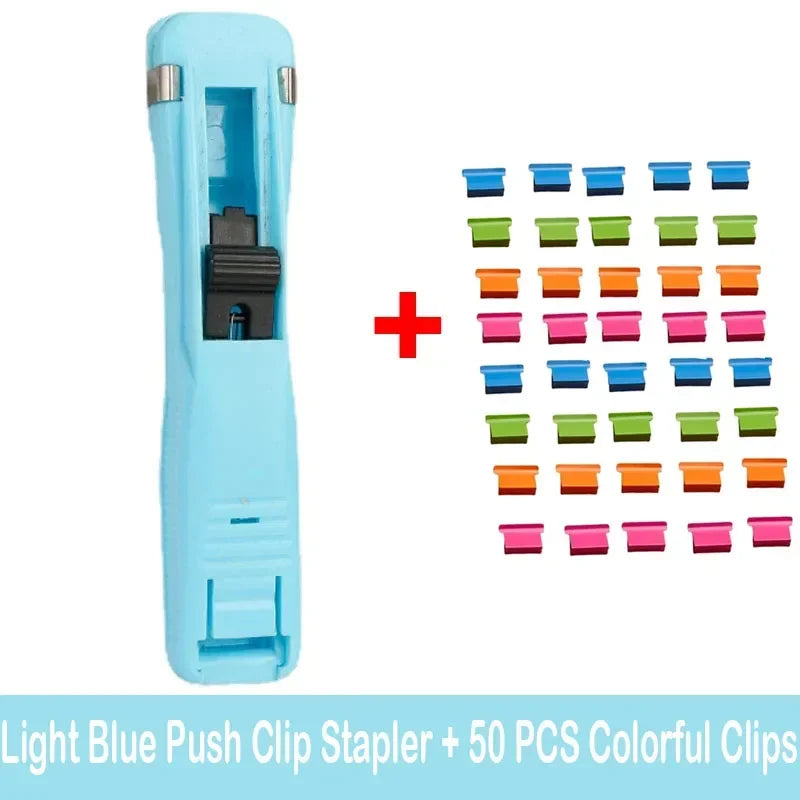 Push-Clip Hefter klammerlos für Dokumente & Notizen - Büro Schule Organizer