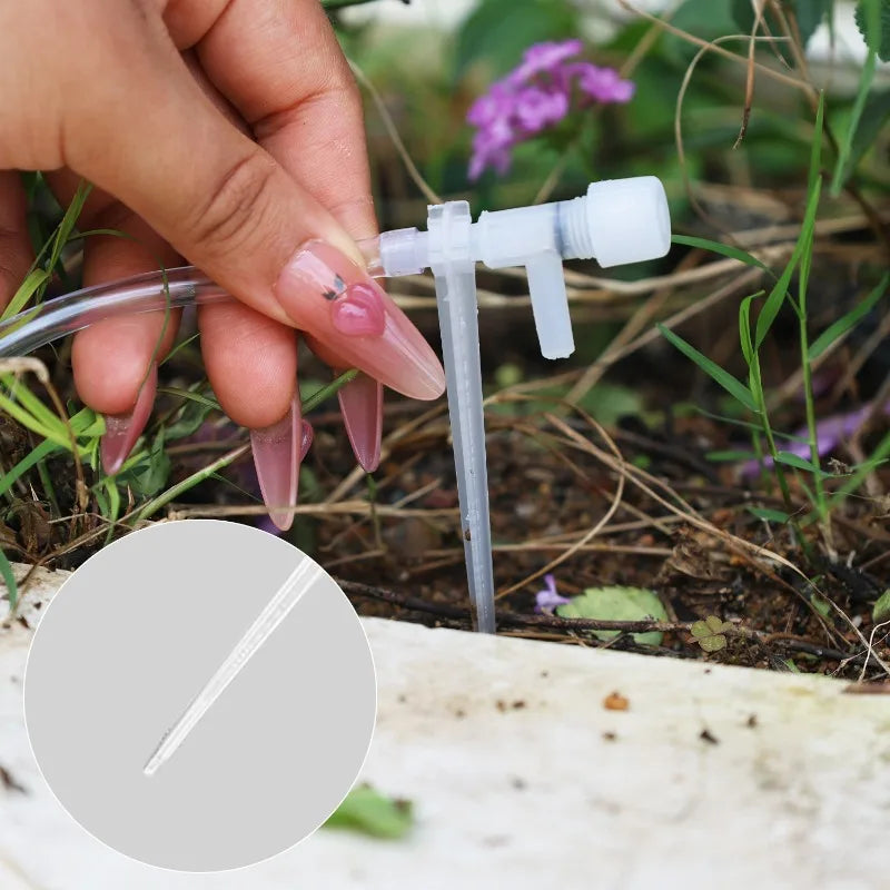 Effiziente Tropfbewässerung für Topfpflanzen im Garten