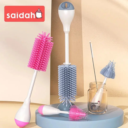 3in1 Silikonbürsten Set mit 360 Grad Drehung für kinderleichtes Reinigen