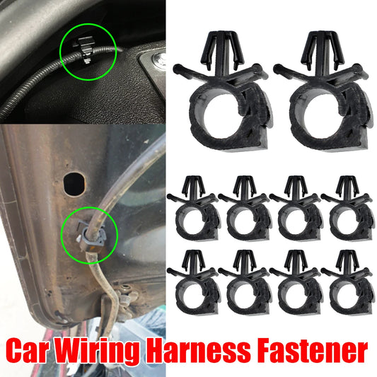 10x Auto Kabelbaum Verschluss Route Feste Retainer Clip Well Öl Rohr Kabelbinder Wrap Clamp Strahl Linie Schlauch Halterung schnalle