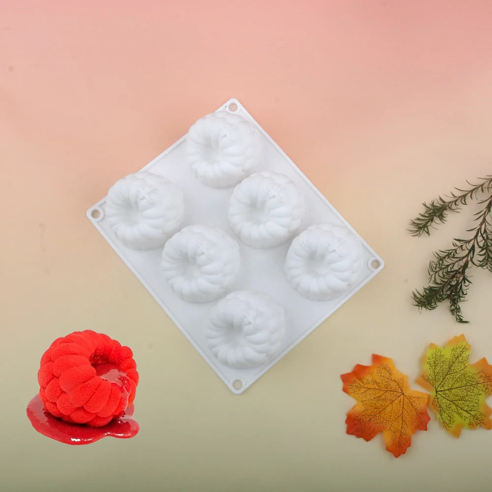 Silikon Kuchenform mit 6 12 oder 24 Himbeerzellen für Desserts