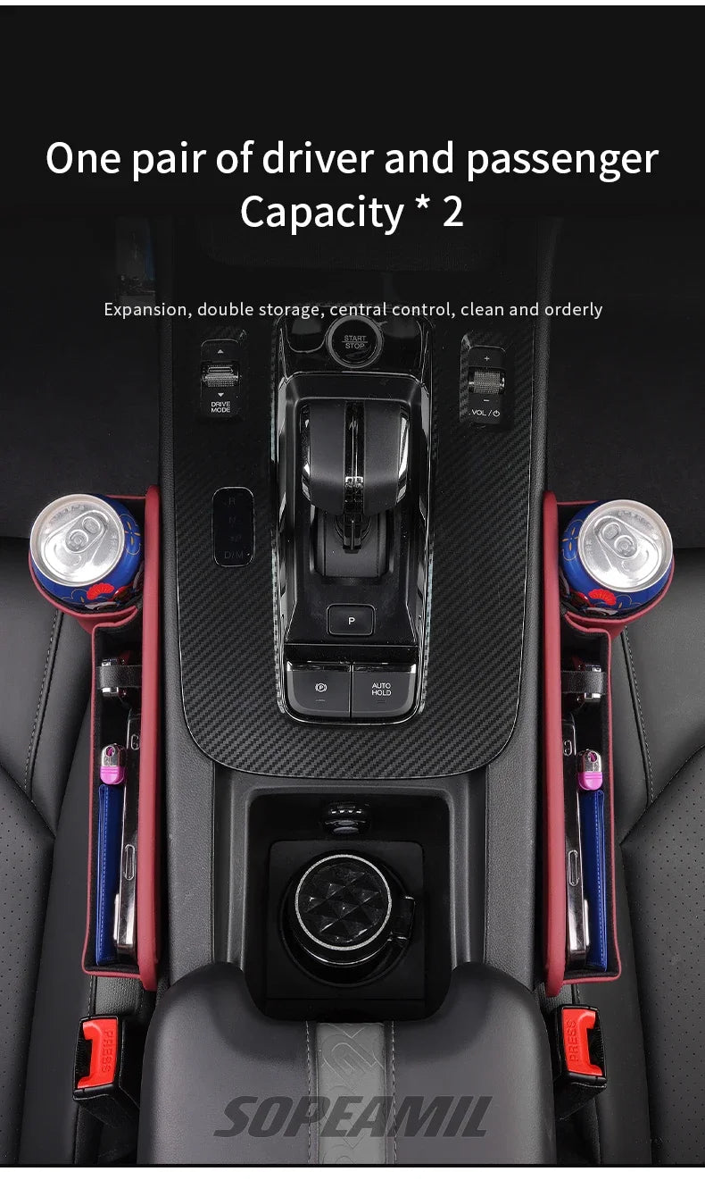 Praktische Auto Sitz Spalt Aufbewahrungsbox mit Becherhalter