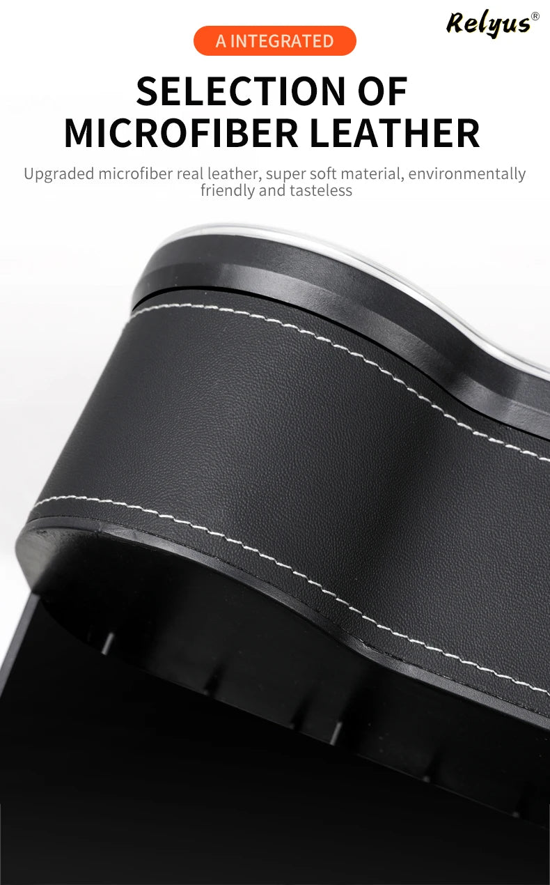 Auto Sitz Spalt Organizer mit USB Ladefunktion & Atmosphäre Lampe