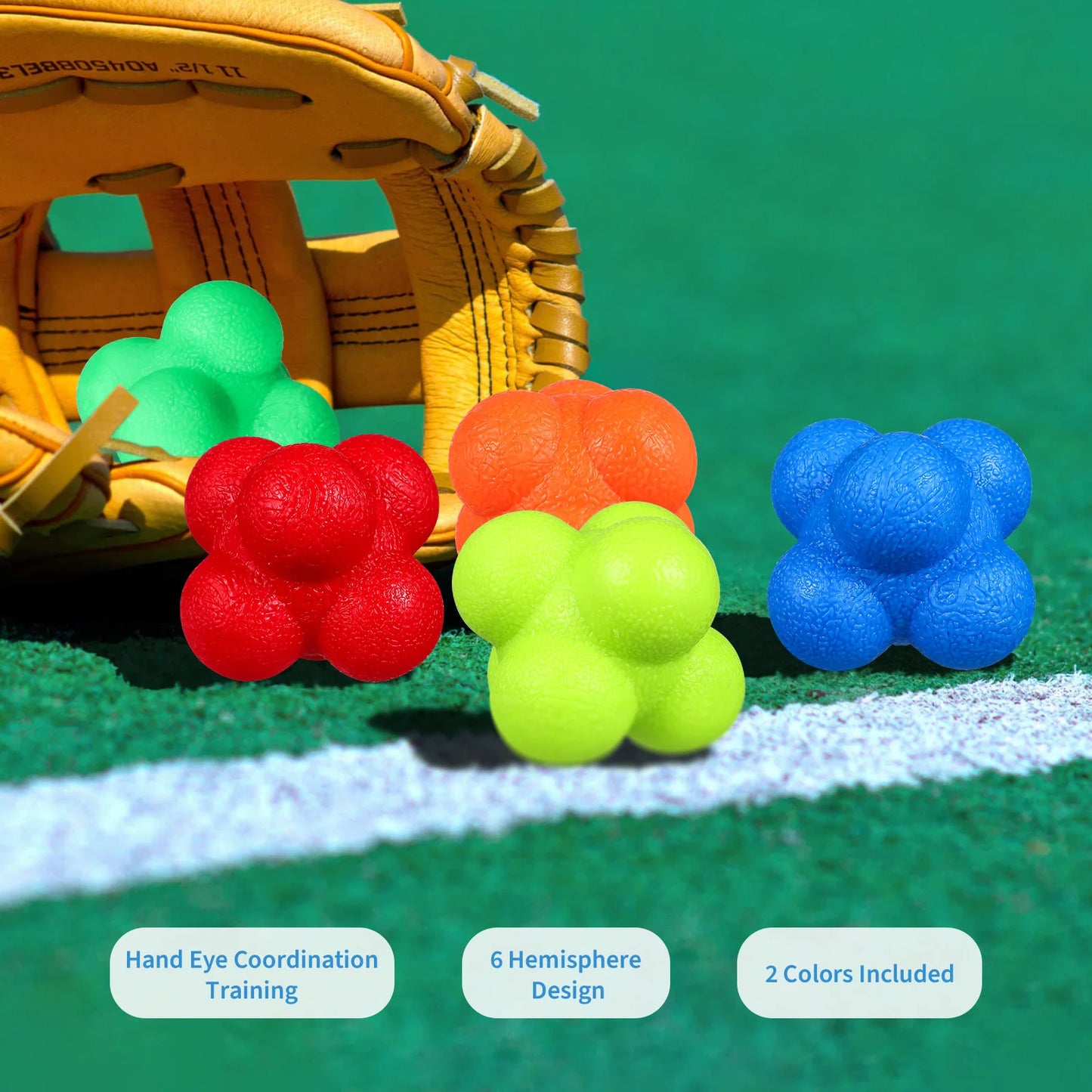 6-teiliges Silikon Sechseck Reflextrainingsset für Sport und Fitness