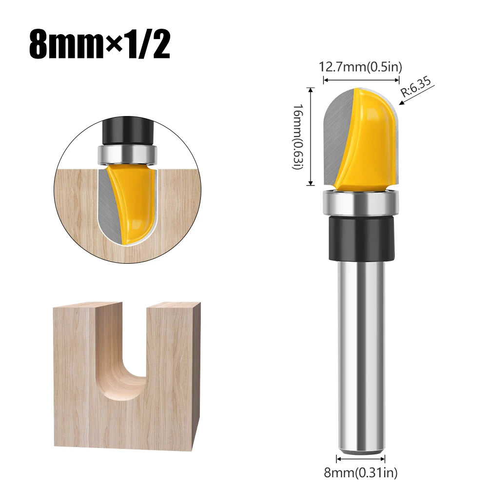 6mm 1/4 Zoll 8mm Schaft Hartmetall Fräser Set für Holzarbeiten