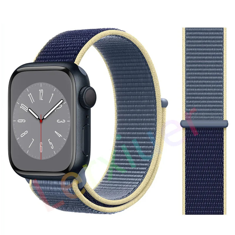 Nylon Schlaufenarmband für Apple Watch alle Serien und Größen