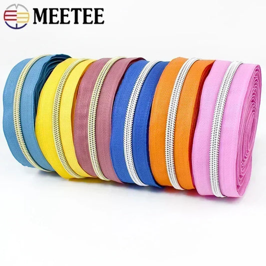 Nylon Reißverschluss Meterware DIY Kleidung Taschen Reparatur 5/10/20m Länge