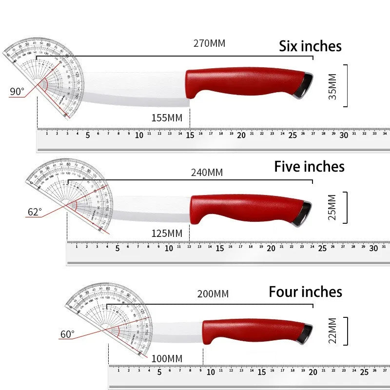 Keramikmesser Set mit scharfer weißer Klinge für präzises Schneiden