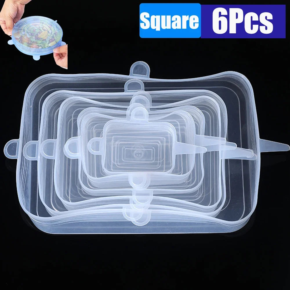 Lebensmittel Silikon Abdeckungen Set Wiederverwendbar Aufbewahrung