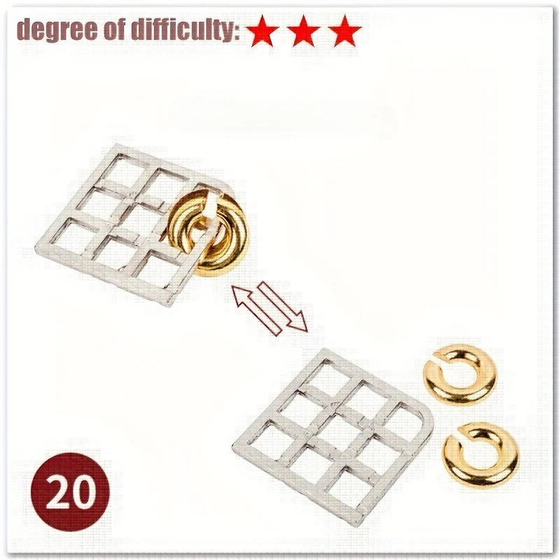 Herausforderndes 3D Metall-Puzzlespiel für Konzentration und Logik