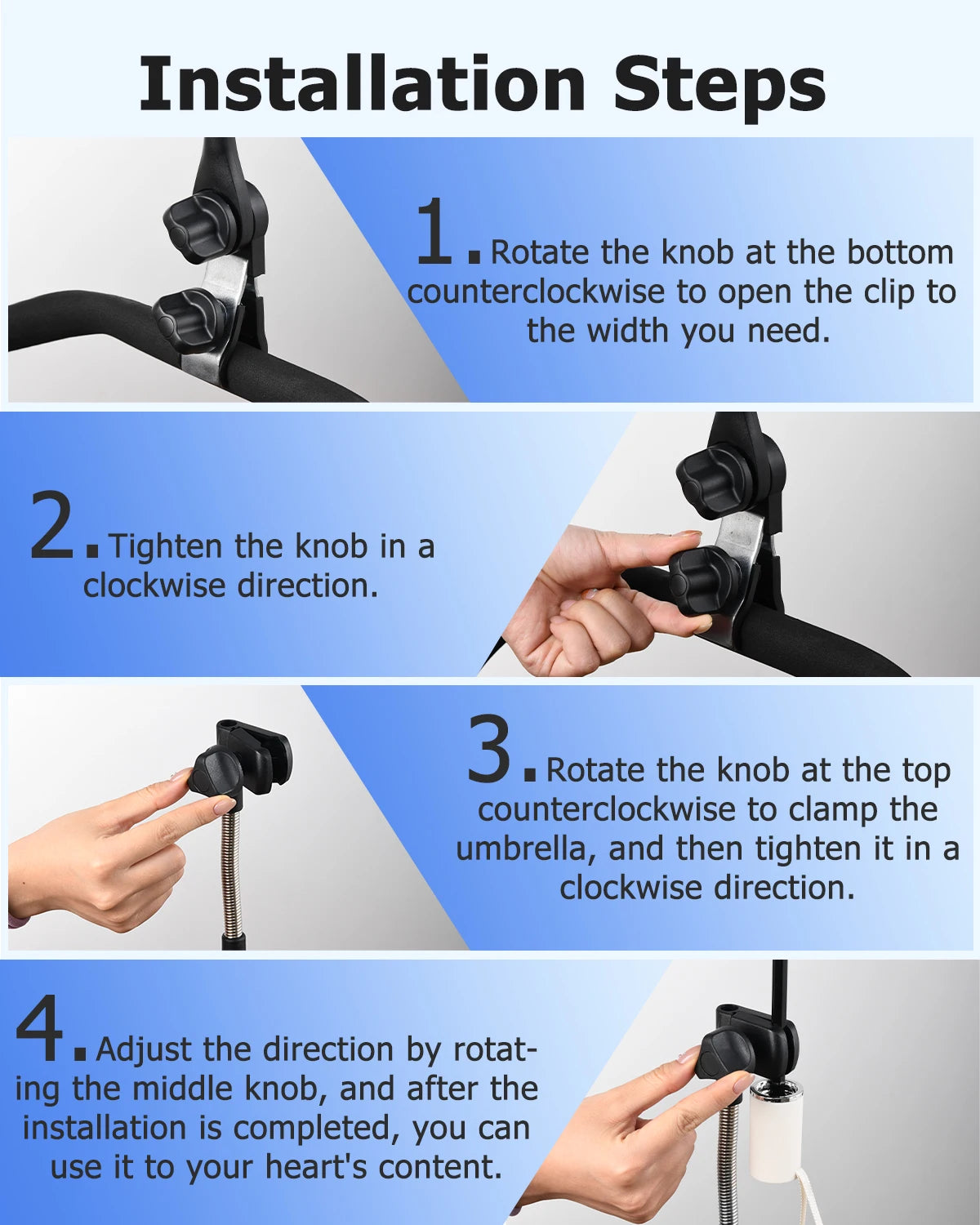 Verstellbarer Regenschirmhalter für Kinderwagen UV-Sonnenschutz Regenfest