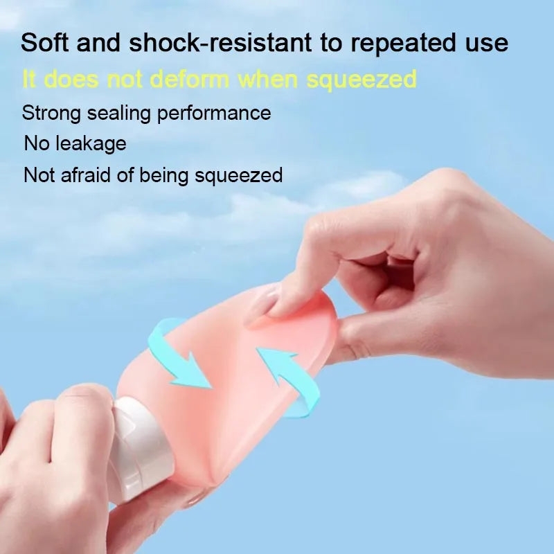 60ml Silikon Reise Flaschen Set Nachfüllbare Flugzeug Shampoo Flaschen